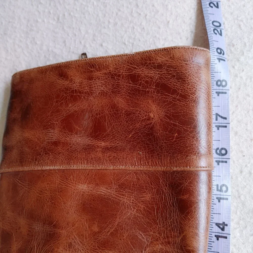 ๐ฏ% real leather Knee High heeled brown Boots - Picture 8 of 16